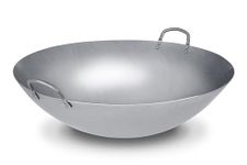 Craft Wok Extra Large 21-Inch Heavy Canton Style Hand Hammered Carbon Steel Wok (Round Bottom) / 731W194X