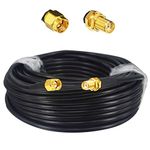 Boobrie Upgraded 20M SMA Extension Cable Low Loss SMA Male to SMA Female RG58 Coaxial Cable 50ohms Wi-Fi Antenna Cable SMA Male to Female 4G Antenna Wifi Router Extension 3G 4G LTE Wireless LAN