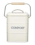 KitchenCraft Living Nostalgia Metal Kitchen Composter Antik-Cremeweiß, Cream