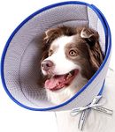 Boomaker Extra Soft Dog Cone Alternative After Surgery, Breathable Dog Cones for Large Medium Small Dogs, Lightweight Dog Recovery Collar for Pet, Adjustable E-Collars for Dogs, Elizabethan Collar (S)