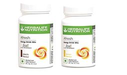 Herbalife 2 Afresh Energy Drink Mix | Lemon and Elaichi Flavor | Each 50 GM Men and Women in Pack of 2