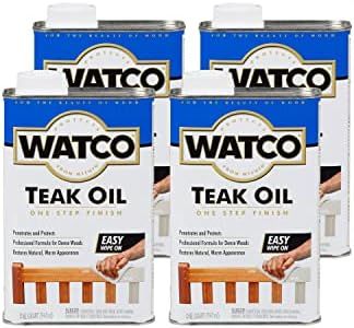 Watco A67141-4PK Teak Oil Finish, 4 Pack, Clear