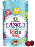 NUTRAMIN Kids Mood Boost Vitamin Gummy: The Yummy and Calming Magnesium Citrate Supplement for Children with Ashwagandha & Vitamin B Complex Relaxation Blend - Sugar-Free, Allergy-Safe, Vegan 90 ct