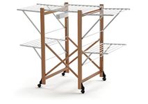 Arredamenti Italia Aliante Wire Drying Rack, 25 m, Cherry Wood, Metal, Brown, One Size