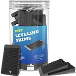 YARKOR Table Shims, 80 Piece Jar, Premium Soft Furniture Levelers Restaurant Table Shims, Home Improvement DIY Levelers - Rubber Type Texture, Which Creates a Firm, Non-slip, Perfect for Doors, Windows, Tables and More