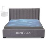 Fitted Grounding Sheets King Size, Grounding Blanket Sleeping Aid,Grounding Bed Sheets Conductive Pad Silver Fiber with Ground to Earth Cable (Grey, King 198x203x38cm/78 X80 X15)