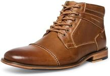 Steve Madden Men's Jotter Combat Boot, Dark Tan, 9 M US