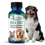 BestLife4Pets Walk-Easy Hip and Joint Supplement for Dogs & Cats - Arthritis Pain Relief and Anti-inflammatory Support Pills for Dogs & Cats Joint Pain Relief - Easy to Use Natural Pills