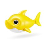 Robo Alive Junior Baby Shark Water-Activated Sing and Swim Bath Toy for Preschoolers by ZURU (Yellow, Baby Shark)