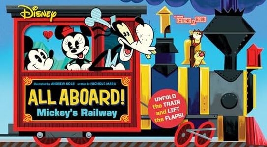 Disney All Aboard! Mickey’s Railway (An Abrams Extend-a-Book): A Board Book