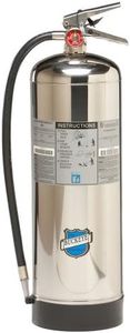 Buckeye 50000 Stainless Steel Water Pressurized Hand Held Fire Extinguisher with Wall Hook, 2.5 Gallon Agent Capacity, 7" Diameter x 9" Width x 24-1/2" Height