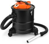 LIGO Ash Vacuum 1000W 15L,Double Filtration, with 3 Swivel Casters,Blowing Funcation, Ash Dust Collector for Pellet Stoves & Wood Stoves,Included HEPA Fliter& Washable Fliter