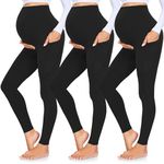 lilisilk Maternity Leggings Over The Belly Buttery Soft Casual Capri Leggings for Women Non-See-Through Yoga Pants Tights