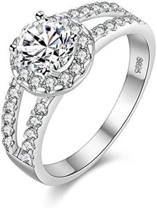 Uloveido Womens Infinity Wedding Ring Set Double Aperture Halo Round Cut Cubic Zirconia Size 5-11 J510-White-6