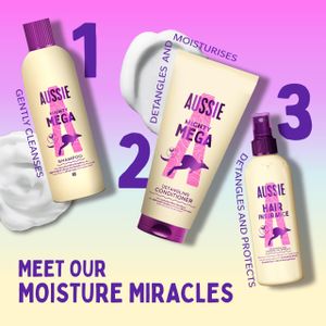 Aussie Mega Shampoo & Conditioner Set for Dry Hair, Vegan, XL Pack 675ml+470ml