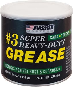 ABRO Masters Super Heavy-Duty #3 Wheel Bearing Grease, 16oz, Sodium-Based, Multi-Purpose Lubricant for Severe Conditions, Ideal for Automotive, Marine, Buses, Trucks, and Tractors