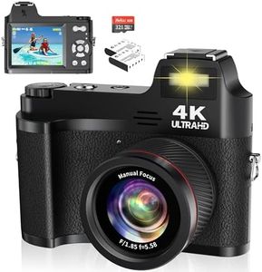 Digital Camera for Photography 4K 48MP Vlogging Camera with 32G SD Card Macro Lens & 3.0" 18X Digital Zoom Rechargeable Point and Shoot Cameras,Video Camera for Kids/Adult/Elderly/Beginners