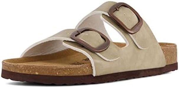 CUSHIONAIRE Women's Lang Cork footbed Sandal with +Comfort, Stone 11