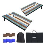 3'x2' Cornhole Board Set, Portable Cornhole Set with 8 Bean Bags for Cornhole Game and 2 Cornhole Boards for Outdoor Games with Family (CA-CH58 3'x2' Cornhole Set)