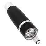 Herb Grinder, Portable Spice Grinder Push Type Cone Loader for Grinding Filling Storage, Aluminum Alloy(Black)