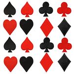 yueton 16PCS Casino Playing Cards Patches Spades Hearts Diamonds Clubs Poker Patches Las Vegas Cards Gaming Embroidered Appliques Sew on Iron on Decorative Patches for Jackets Bags Hats Shoes