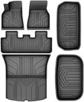 YITAMOTOR Tesla Model Y Floor Mats Full Set Custom Fit 2021-2024 ( Not Fit 7 Seater), All-Weather Cargo Liners Rear Cargo Tray Trunk Automotive Accessories, Black