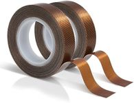 2 Rolls 1/2 Inch x 33 Feet Low Friction Tape,Drawer Slide Tape,Drawer Glide Tape,Squeak Resistant Tape,Abrasion Resistance Tape,Surface Protection Tape for Wood,Drawer,Cabinet,Curtain,Furniture,Brown