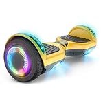 SISIGAD Hoverboard Self Balancing Scooter 6.5" Two-Wheel Self Balancing Hoverboard with Bluetooth Speaker and LED Lights Electric Scooter for Adult Kids Gift