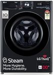 LG 12 Kg, 5 Star, AI Direct Drive Technology, Wi-Fi, Steam Fully Automatic Front Load Washing Machine (FHP1412Z5O, Intelligent & Convenient Fabric Care, Allergy Care, Remote Control, Onyx Black)