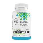 PlantVital Probiotic Supplement for Men - 50 Billion CFUs, 15 Strains Probiotics for Men - Supports Prostate, Digestive, and Gut Health - 1 Month Supply, 30 Capsules