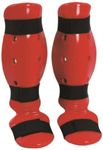 USI UNIVERSAL THE UNBEATABLE Shin Pad, Shin Pad MMA, Dip Form Shin Pads (851D) (M, Red)