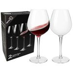 MICHLEY Floating Wine Glasses for The Pool,Unbreakable Plastic Wine Glasses Goblets 100% Tritan,Birthday Gifts for Women,New Home Essentials,Burgundy Glass,17 oz, Set of 2