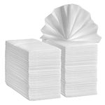 [200 Pack] Linen-Feel Guest Towels - Disposable Cloth Dinner Napkins, Bathroom Paper Towels