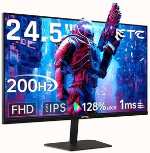 KTC 24.5 Inch Gaming Monitor 180Hz FHD,Fast IPS 1080P Monitor 1 ms, 128% sRGB HDR10,Adaptive Sync, HDMI DisplayPort, VESA Mount,Tilt Adjustable Xbox PS5 Switch (HDMI Cable Included),H25T7