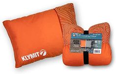 Klymit Drift Camping Pillow, Shredded Memory Foam Travel Pillow with Reversible Cover for Outdoor Use, Orange, Regular