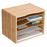 Navaris Bamboo Desk File Organizer 