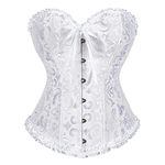 Corset Tops for Women, Bustier Shapewear Lingerie, Strapless Vintage Victorian Overbust Bodice for Night Out