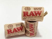 RAW Hemp Wick- Natural Unbleached Hemp & Beeswax Hempwick Roll 10ft / 3 Meters (Pack of 3 Premium 10 Foot Wicks)