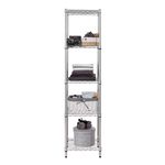 Racking Solutions Heavy Duty 5 Tier Chrome Corner Storage Shelving Unit 1838mm H x 457mm W x 457mm D 160KG UDL (Massive Load Capacity of 800KG) - FREE Next Working Day Delivery **