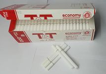 T&T Economy King Size Empty Cigarette Tubes, (Pack of 2 boxes Total 400 Tubes)… White filter and White tube