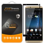 (2 Pack) Supershieldz for ZTE (Axon 7) Tempered Glass Screen Protector, (Full Screen Coverage) Anti Scratch, Bubble Free (Black)