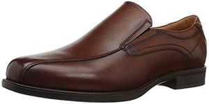 Florsheim Men's Medfield Bike Toe Slip Loafer Dress Shoe, Cognac, 8.5 Wide