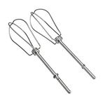 Mxfans Silver Hand Mixer for Home Kitchen Blending Smoothies Shakes Replace Pack of 2X Turbo Mixer Accessories Replacement for KitchenAid Hand Mixer Egg Mixer