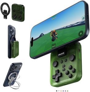 abxylute M4 Snap-On Mobile Gaming Controller for Android & iPhone, Switch 1&2, Portable Bluetooth Mini Controller, Pocket-Sized Retro Emulator Gamepad w/Stand, Dual Joystick Turbo Pro Gaming, Magnetic (Green)