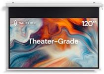 Valerion 120" Motorized Projector Screen, Outdoor Waterproof Drop-Down Screen, 2 Recharges Yearly, 4K/8K Ultra HD, Wrinkle-Free, Aluminum Frame, for Theater-Grade Home & Backyard Movie Night