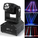 U`KING Moving Head Stage Light RGBW (4 in 1) DMX512 Rotating Stage Effect Lamp for DJ Disco Club Party Dance Wedding Bar Theater Pub Christmas Lights (SIZE A)