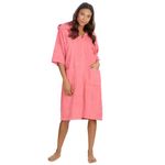 undercover lingerie Ladies Hooded Zip Towelling Robe 34B1964 Pink 14-16