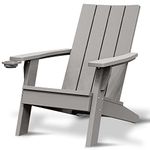 SereneLife Home Wooden Adirondack Chair, Outdoor Patio Lounge Chairs for Fire Pit, Yard, Garden, Beach, and Backyard- Weather Resistant 300 Lb. Weight Capacity