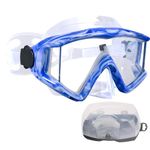 AQUA A DIVE SPORTS Scuba Snorkeling Dive Mask for Scuba Diving Snorkeling Free Diving (Blue and White)