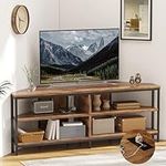 MUTUN Corner TV Stand with Power Ou